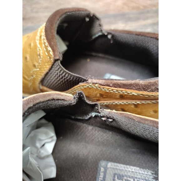 ARIAT Real Ostrich Performance Slip Ons Roper Shoes Cognac Womens US Size 8B - Picture 9 of 13